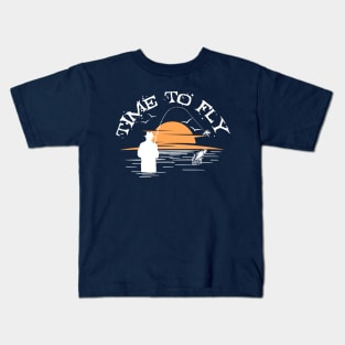 Time to Go Fly Fishing Kids T-Shirt